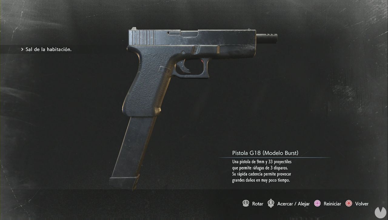 Resident Evil 3 Remake - Weapons: G18 Handgun (Burst Model)