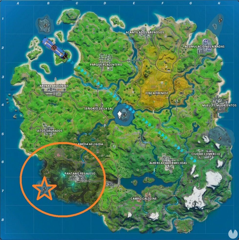 Desafío Fortnite: Destruye estructuras con tanques de propano - SOLUCIÓN