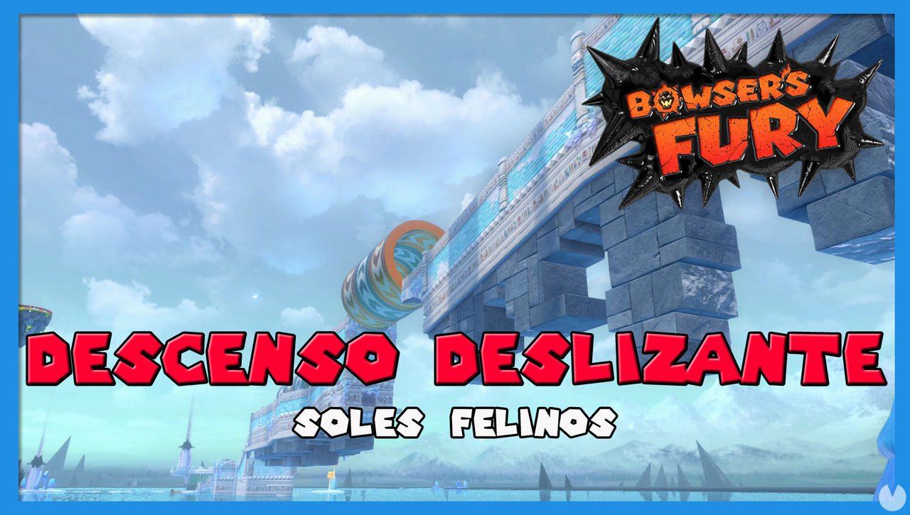 TODOS los Soles felinos de Descenso Deslizante en Bowser's Fury - Super Mario 3D World + Bowser's Fury