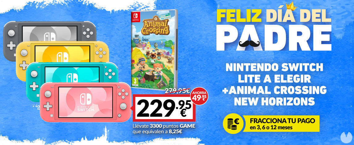 Oferta Nintendo Switch Lite por el Día del Padre en GAME.