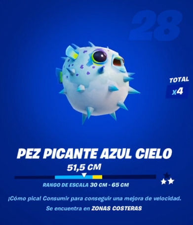 Fortnite - Pez picante azul cielo: datos y ubicación