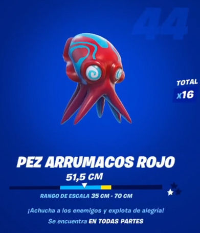 Fortnite - Pez arrumacos rojo: datos y ubicación
