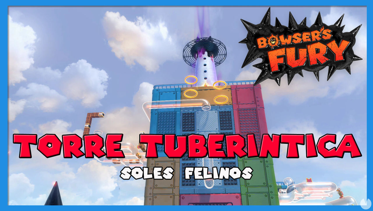 TODOS los Soles felinos de Torre Tuberntica en Bowser's Fury - Super Mario 3D World + Bowser's Fury