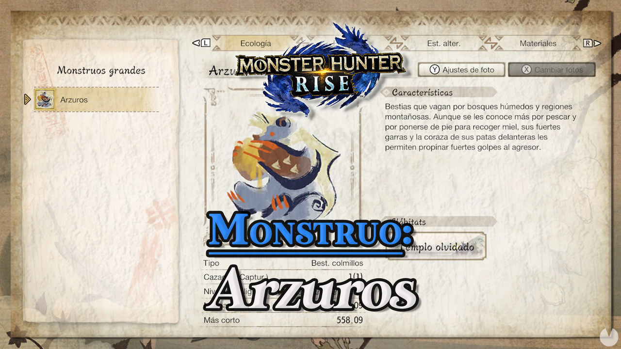 Arzuros en Monster Hunter Rise: cmo cazarlo y recompensas - Monster Hunter Rise