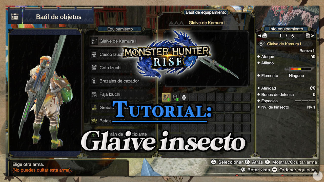 Glaive insecto en Monster Hunter Rise: Tutorial y combos - Monster Hunter Rise