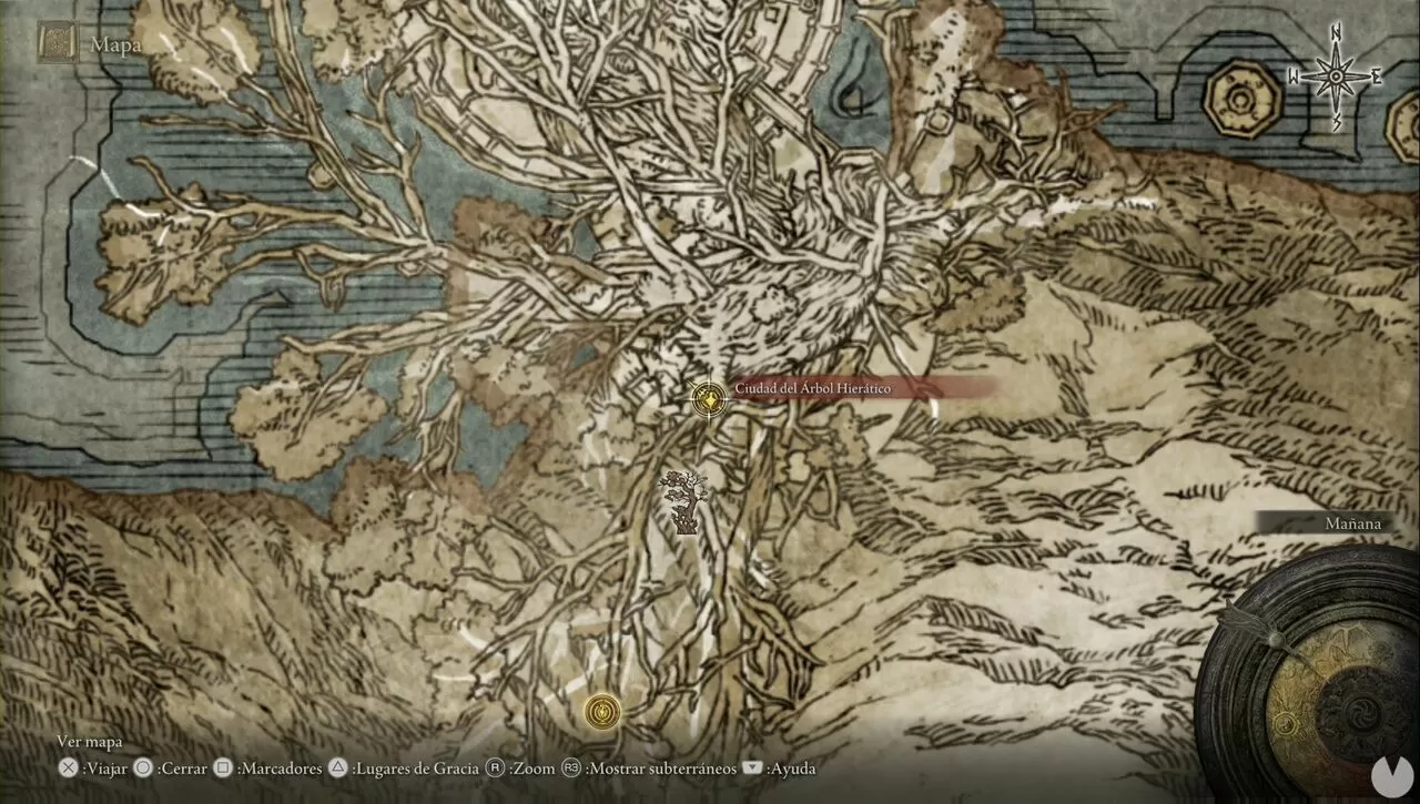 Árbol Hierático de Miquella en Elden Ring al 100% y mapa