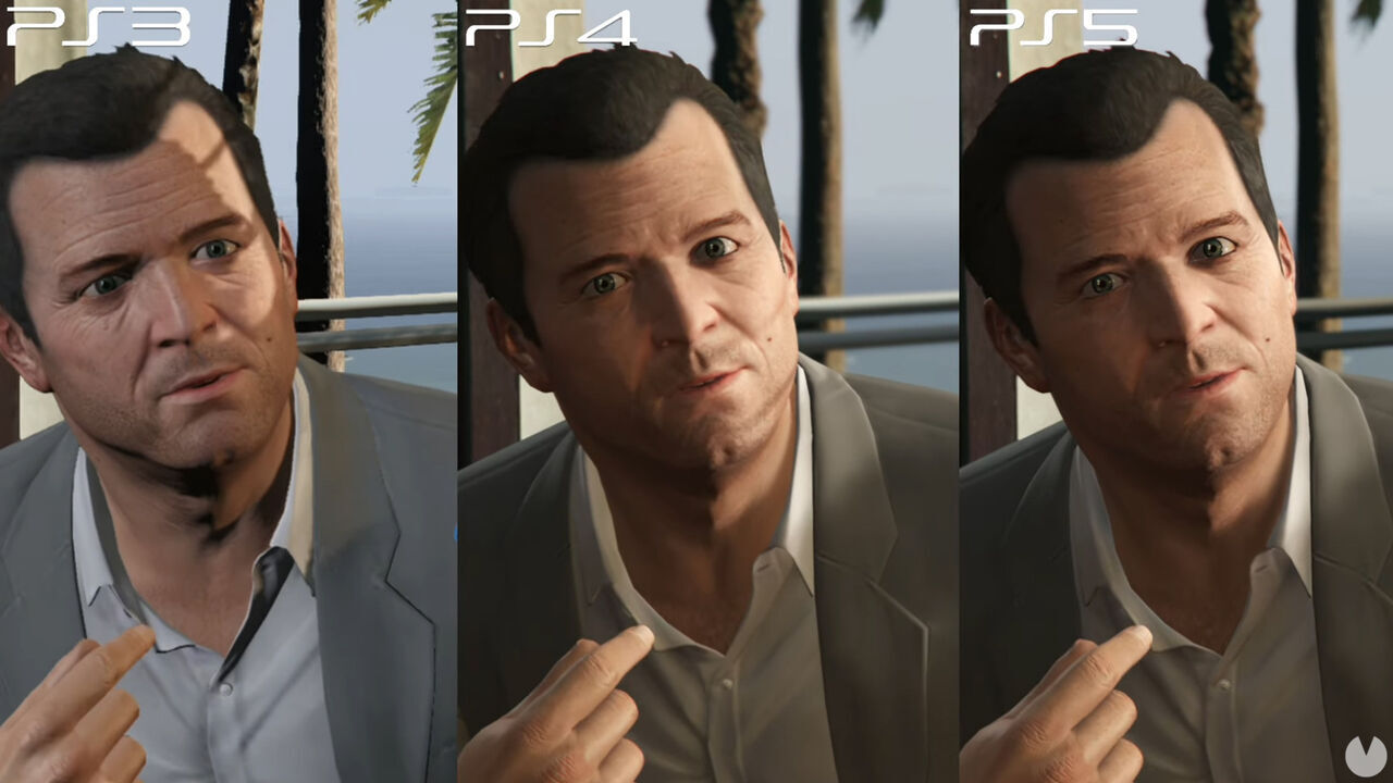 Comparan los gráficos de Grand Theft Auto 5 en sus versiones de PS3, PS4 y  PS5 - Vandal