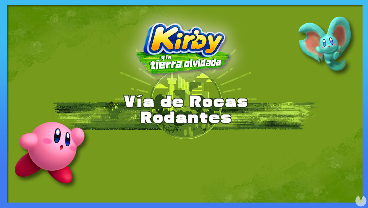 Va de Rocas Rodantes en Kirby y la tierra olvidada: Waddle Dees y misiones - Kirby y la tierra olvidada