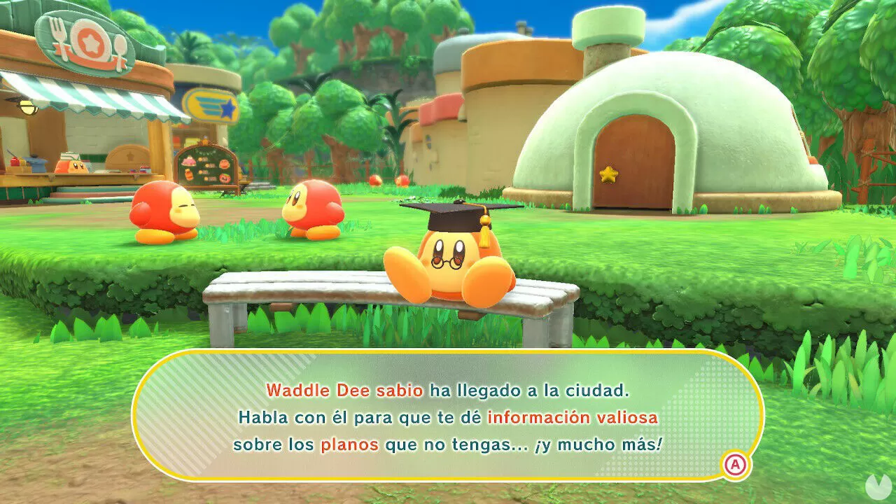 Ciudad de los Waddle Dees en Kirby y la tierra olvidada: Todas las mejoras