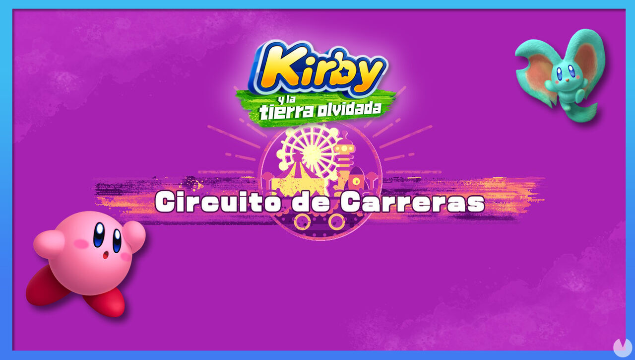 Circuito de Carreras en Kirby y la tierra olvidada: Waddle Dees y misiones - Kirby y la tierra olvidada