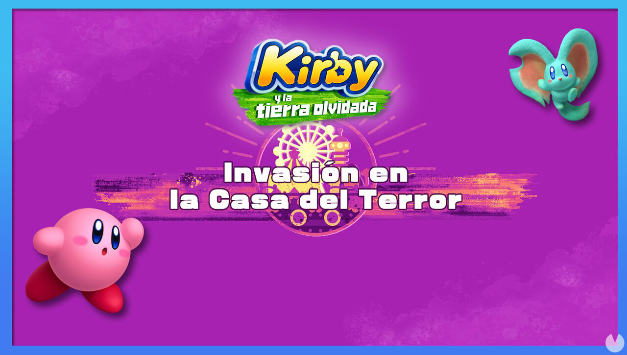 Invasin en la Casa del Terror en Kirby y la tierra olvidada: Waddle Dees y misiones - Kirby y la tierra olvidada