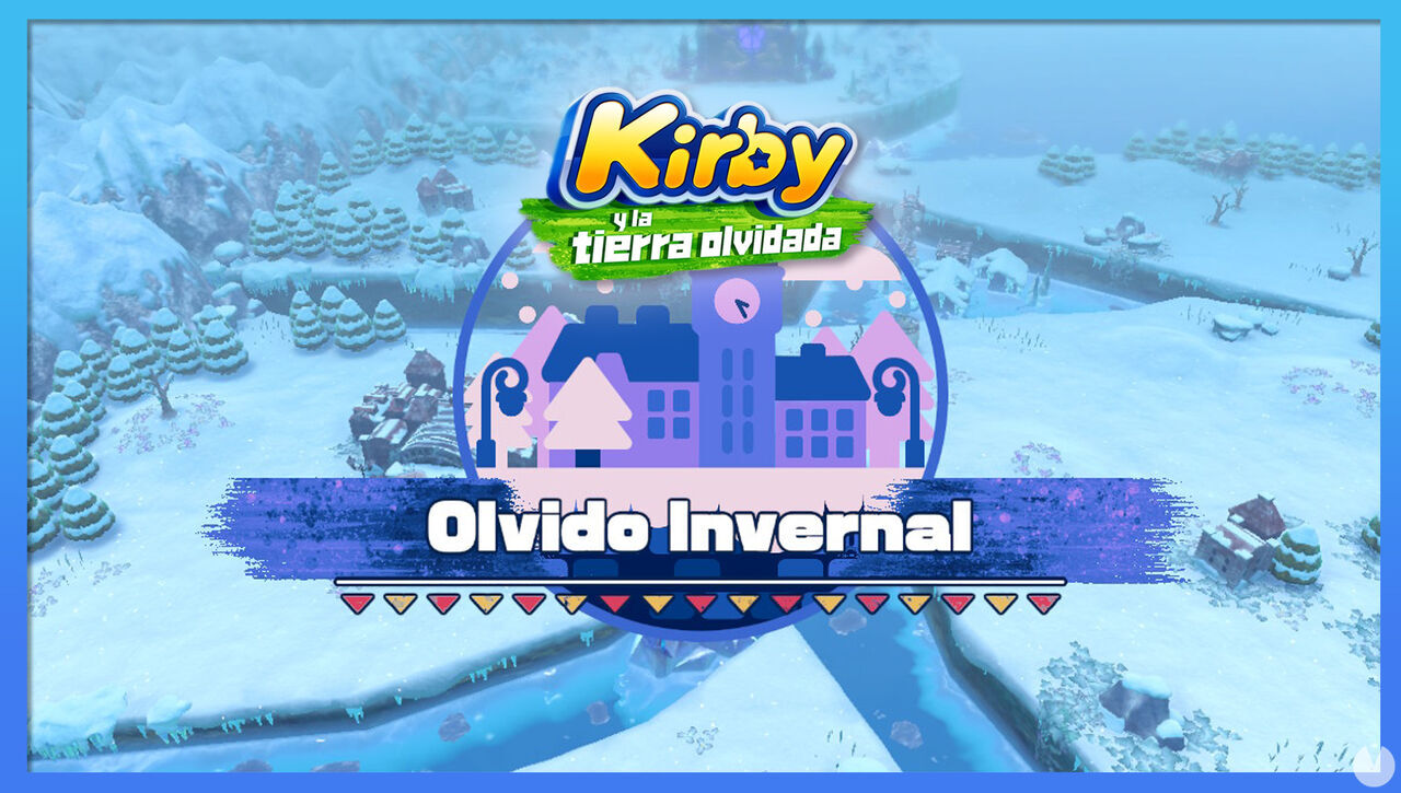 Olvido Invernal en Kirby y la tierra olvidada: Waddle Dees y fases - Kirby y la tierra olvidada