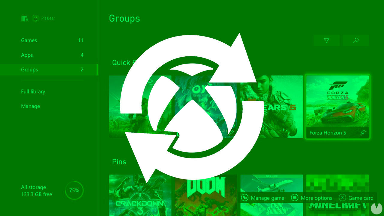 Xbox Series X/S se actualiza con la posibilidad de fijar dos juegos en Quick Resume