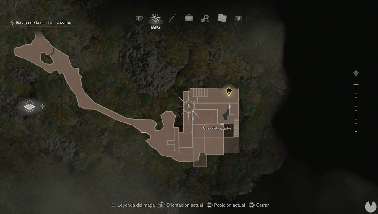 Resident Evil 4 Remake - Chapter 1: location of the stairs leading to the upper floor