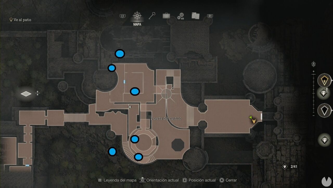 Resident Evil 4 Remake - Blue Medallions at the Castle Gate: locations of all the medallions