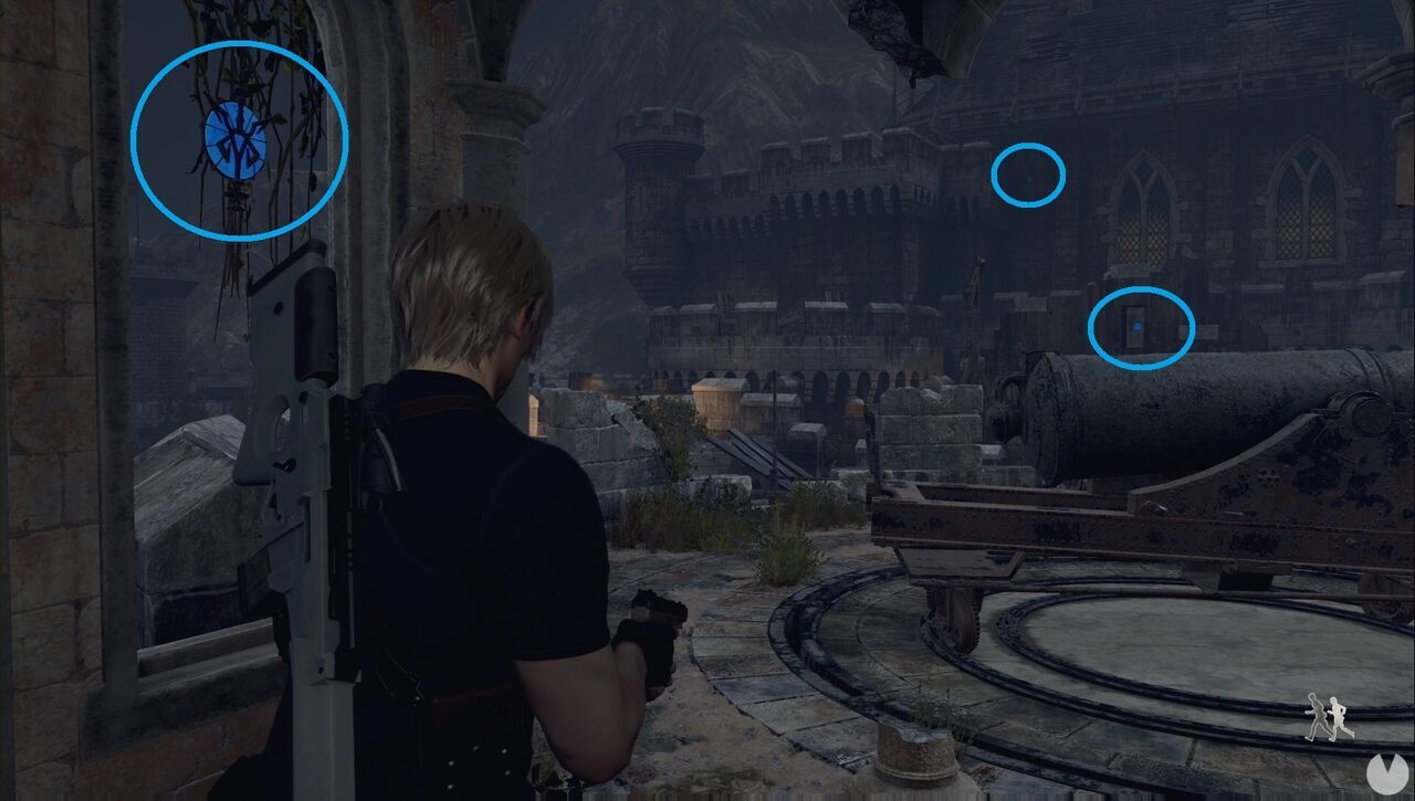 Resident Evil 4 Remake - Blue Medallions at the Castle Gate: locations of the first three medallions