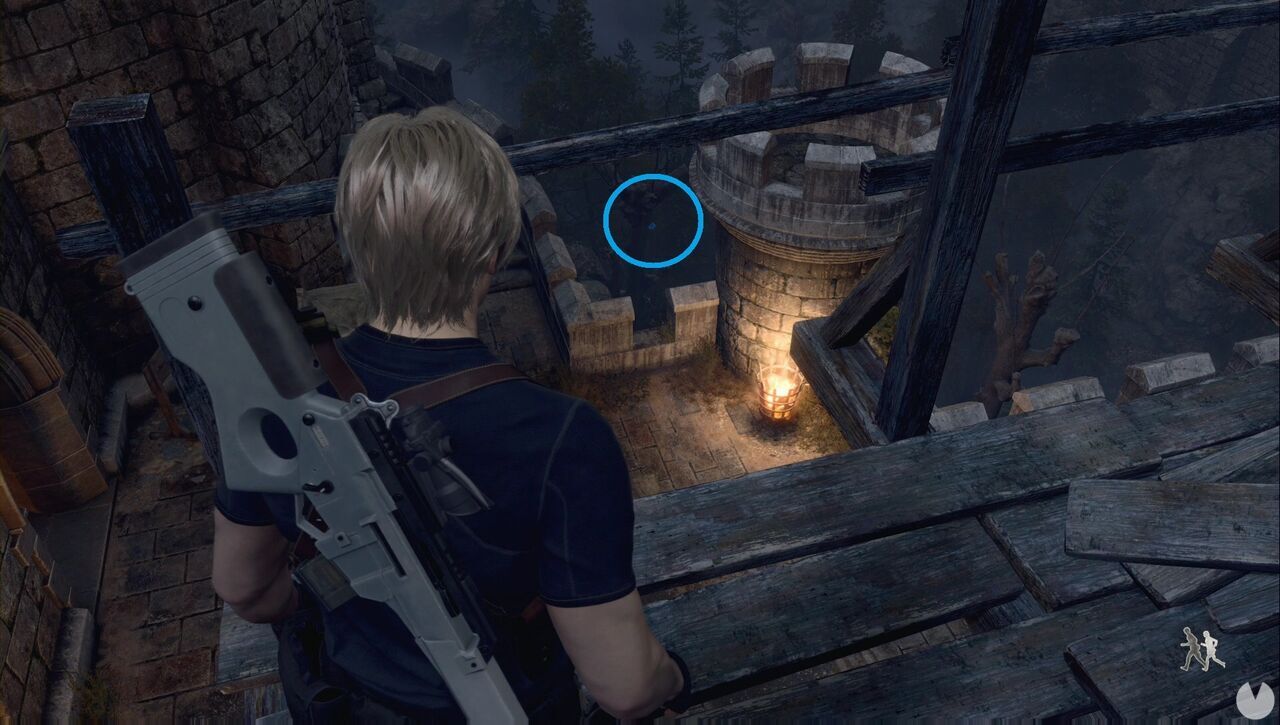 Resident Evil 4 Remake - Blue Medallions at the Castle Gate: location of the fifth medallion