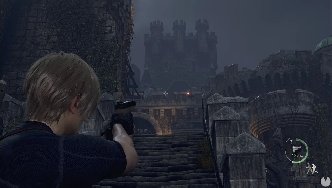 Resident Evil 4 Remake - Chapter 7: enemies with crossbows on the castle walls