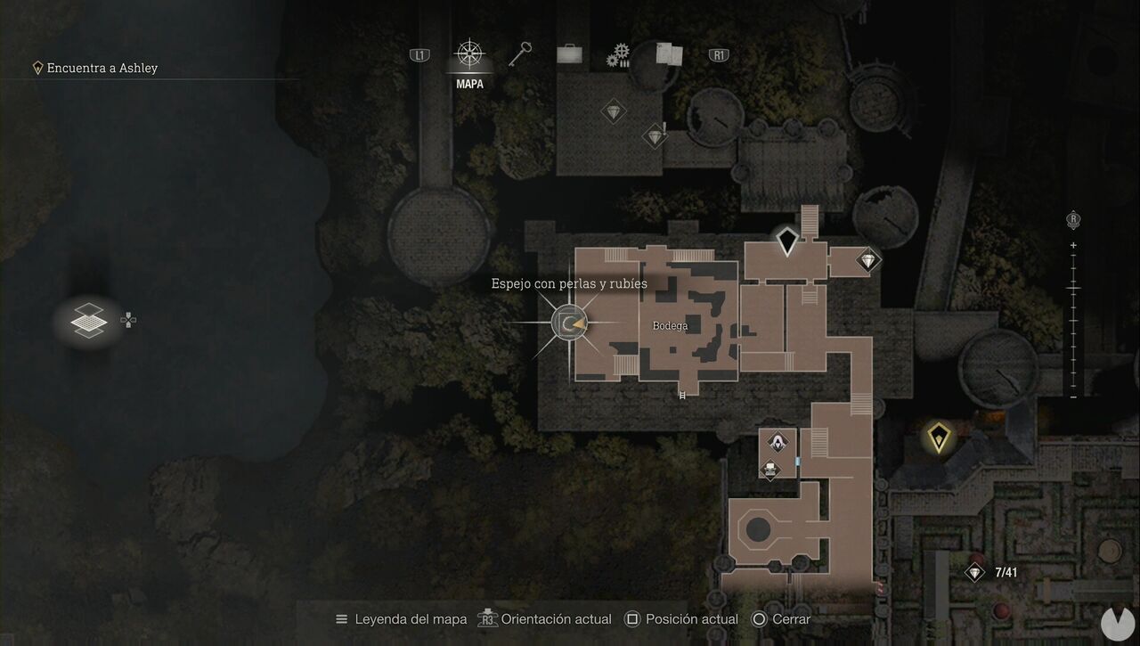 Resident Evil 4 Remake - Castle treasures: Mirror with Pearls & Rubies