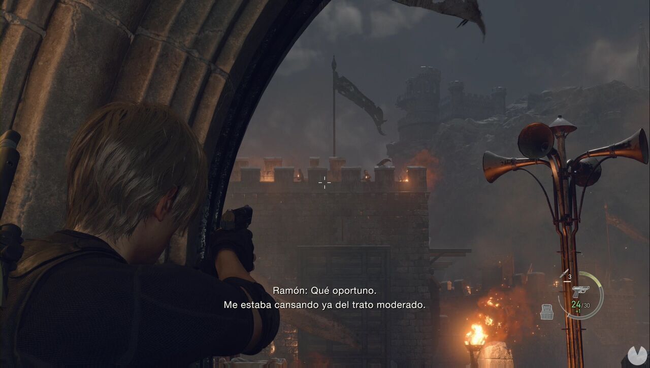 Resident Evil 4 Remake - Chapter 8: position from which to shoot the enemies