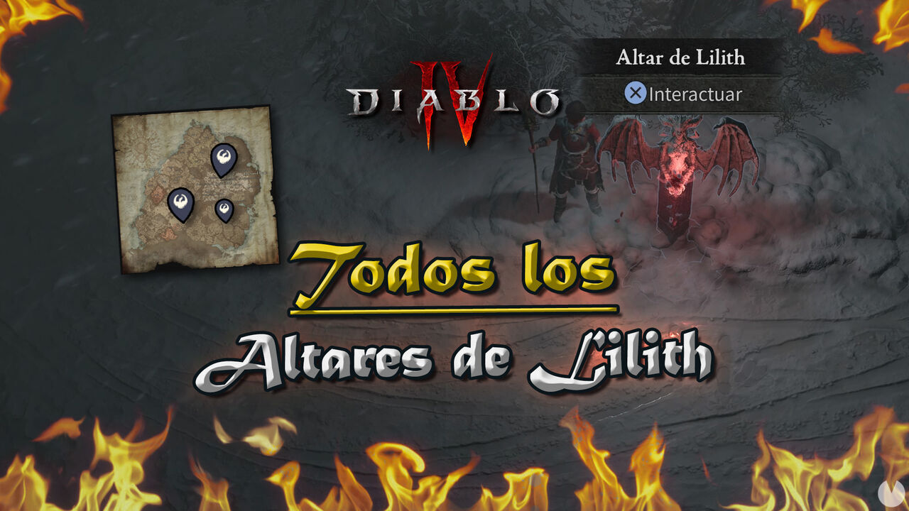 Diablo 4: TODOS los altares de Lilith y recompensas - Localizacin - Diablo 4