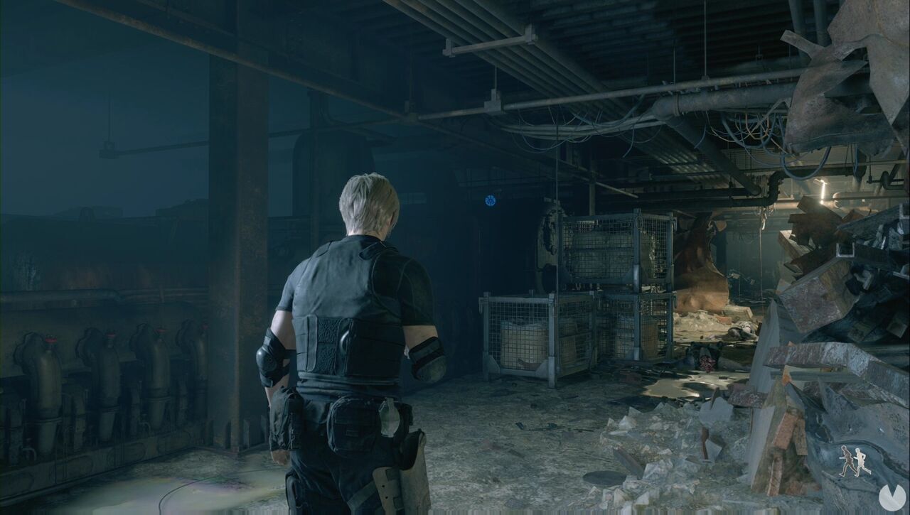 Resident Evil 4 Remake - Blue Medallions at the Cargo Depot: Blue Medallion #5