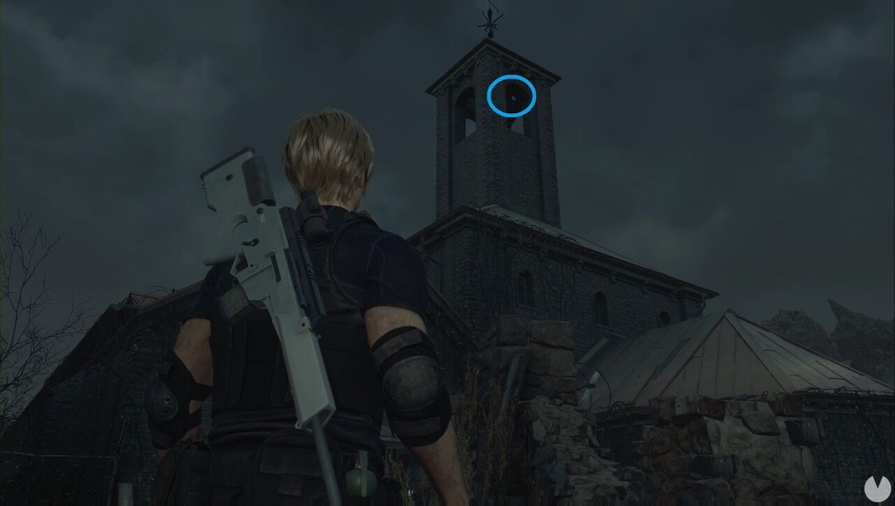 Resident Evil 4 Remake - Blue Medallions at the Cliffside Ruins: location of medallion #05