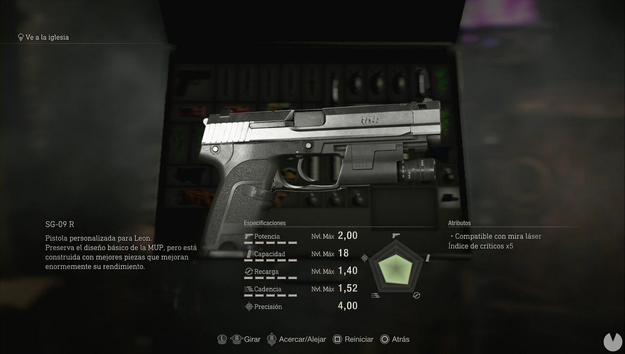 Resident Evil 4 Remake - Weapons: SG-09 R