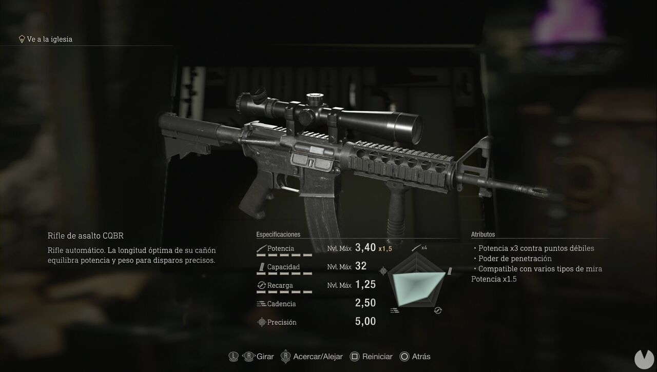 Resident Evil 4 Remake - Weapons: CQBR Assault Rifle