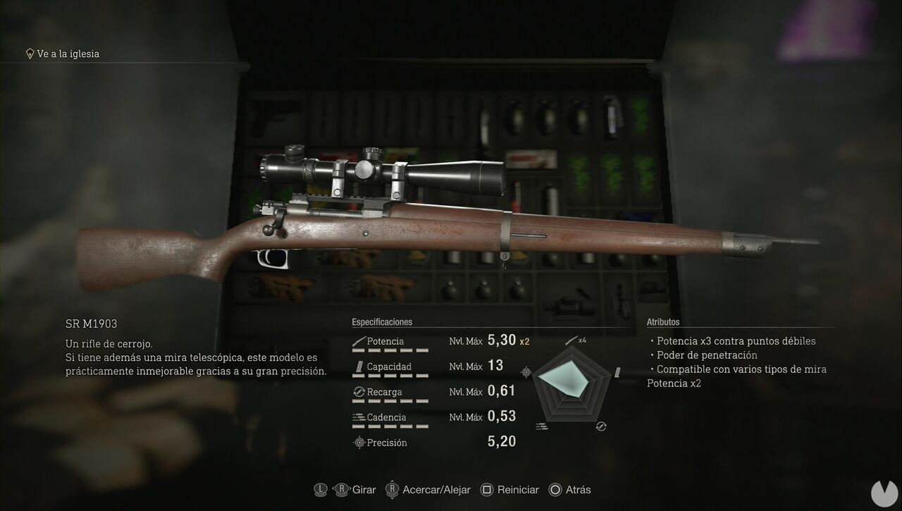 Resident Evil 4 Remake - Weapons: SR M1903