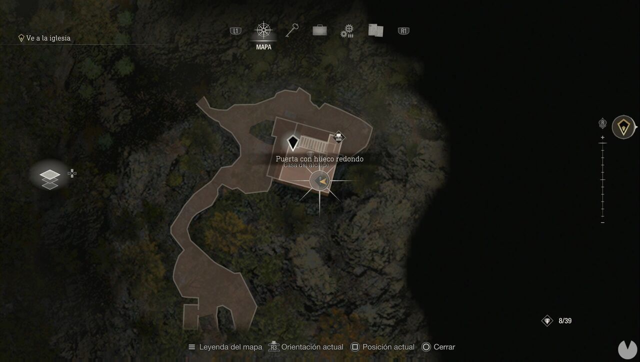 Resident Evil 4 Remake - door with a round slot puzzle location