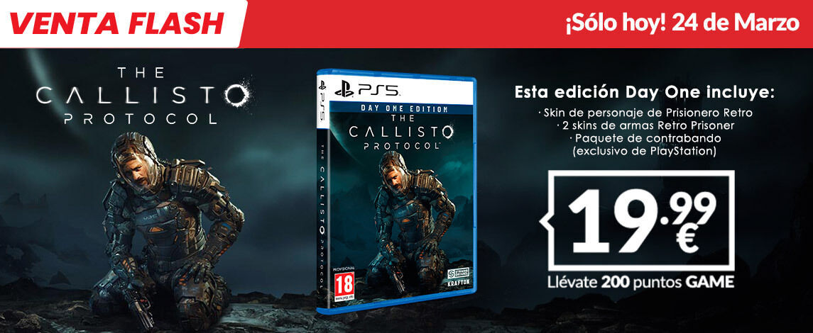 Consigue The Callisto Protocol Day One Edition para PS5 de oferta en GAME por 19,99 euros. Noticias en tiempo real