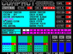 Compact Editor, el programa que González programo para componer música en ordenadores y consolas.