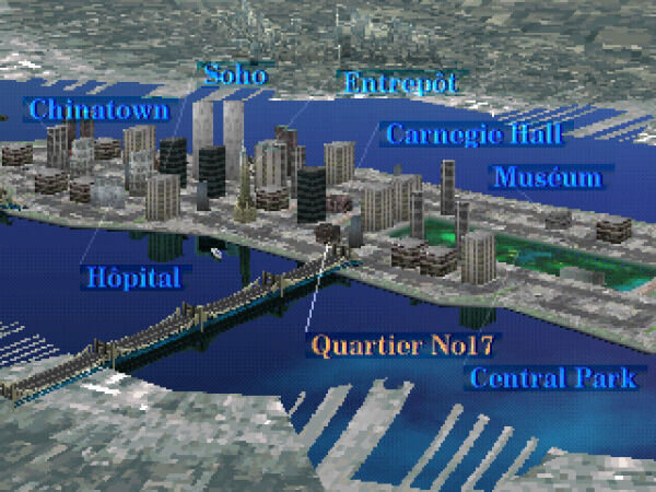 Desde el mapa principal podíamos acceder a diferentes localizaciones de Nueva York.