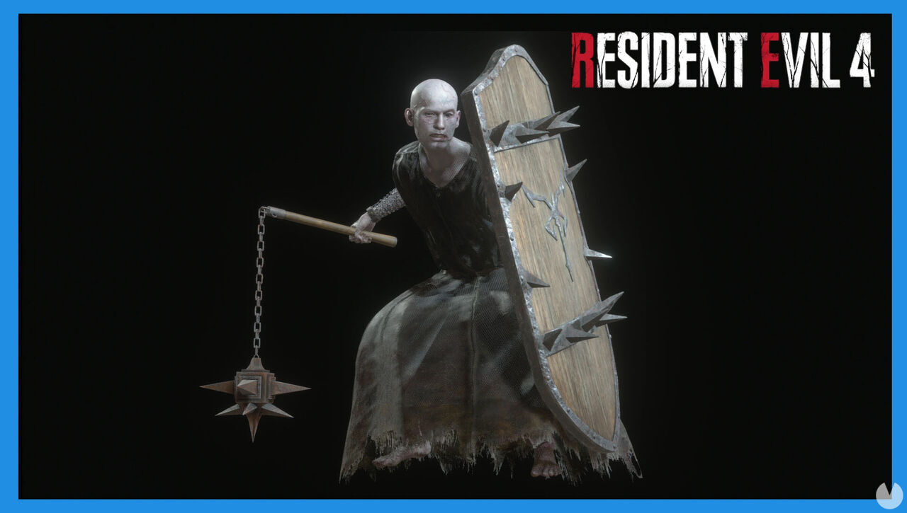 Resident Evil 4 Remake - Enemies and bosses: Shield Zealot