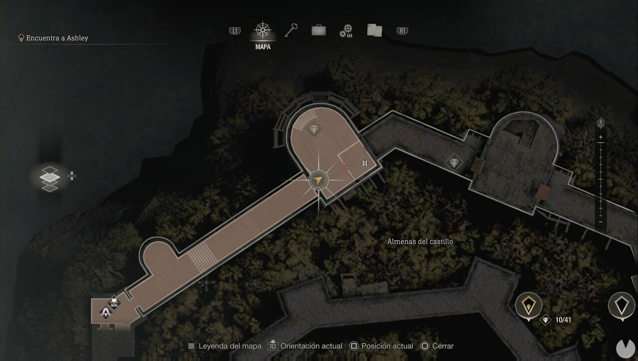 Resident Evil 4 Remake - Battlements skip: area where the skip is performed