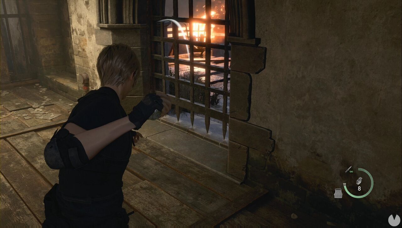 Resident Evil 4 Remake - Battlements skip: where to throw the grenade