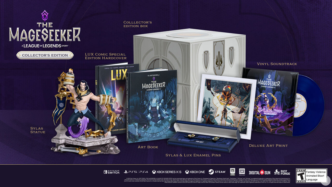 Edición coleccionista física de The Mageseeker.