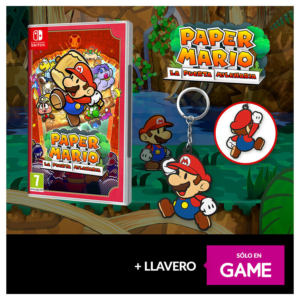 Reserva Paper Mario: La Puerta Milenaria en GAME y llévate un llavero exclusivo de regalo
