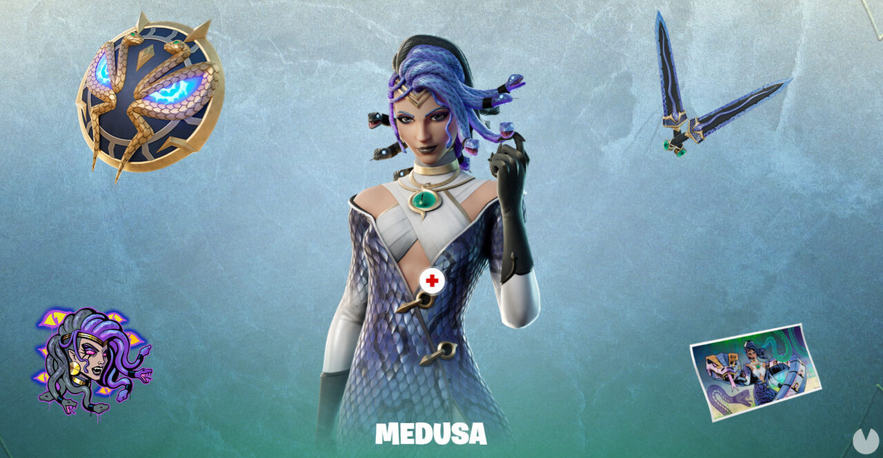 Nueva skin Medusa de Fortnite Temporada 2 Mitos y Mortales
