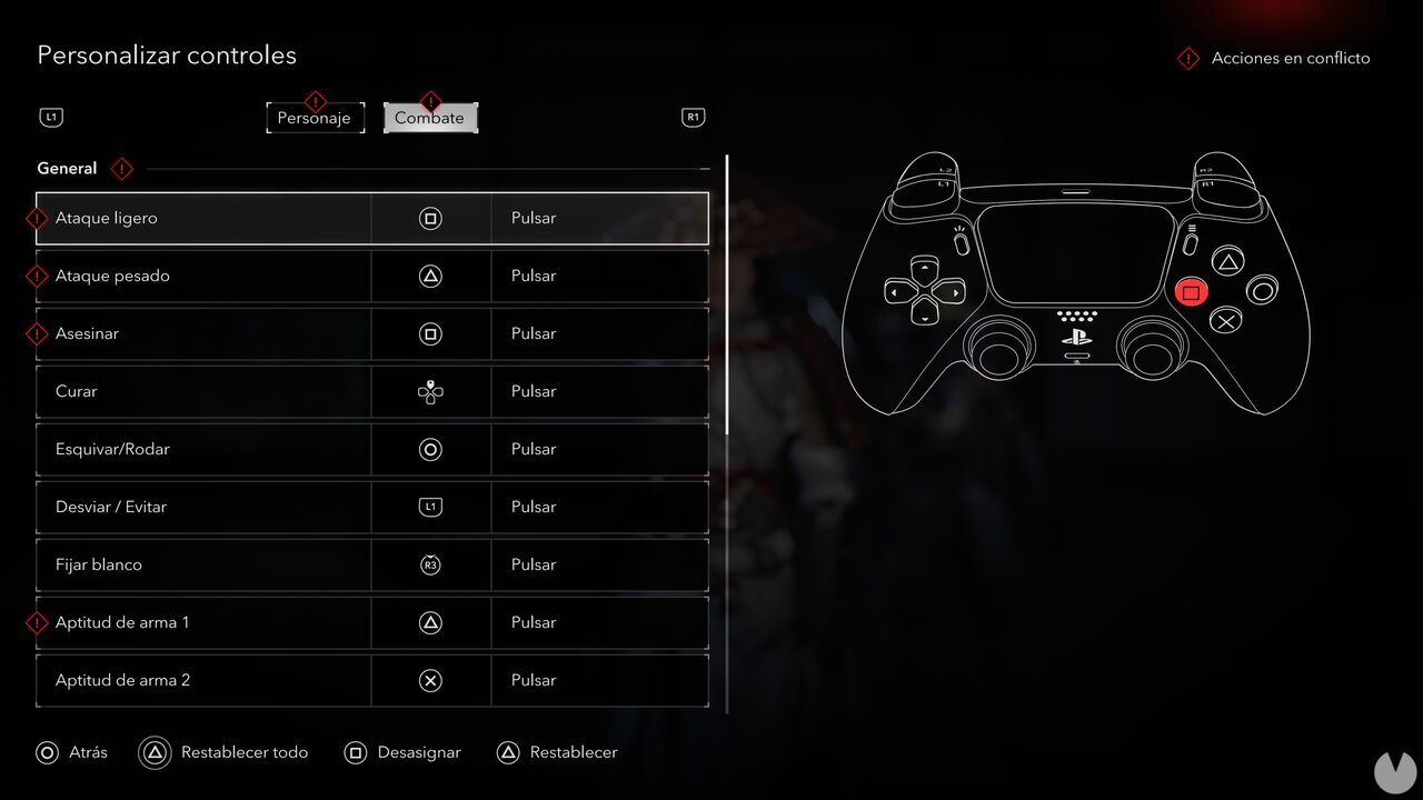 ¿Quieres jugar con los controles clásicos en Assassin