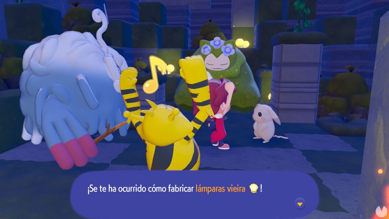 Pok�mon Pokopia - Brighten Things Up! mission: Placing the Shell Lamp inside Mosslax's cave
