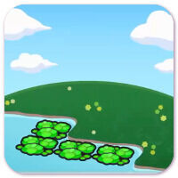 Pok�mon Pokopia - H�bitat Estanque con plantas flotantes