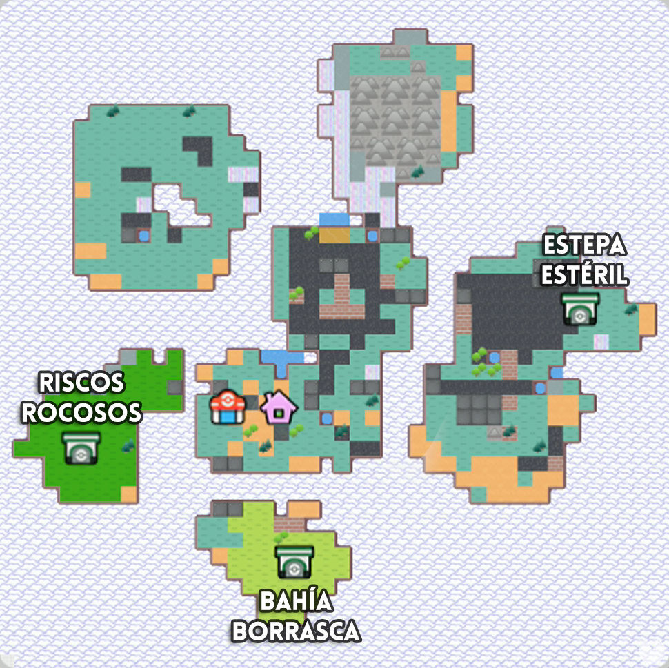 Pok�mon Pokopia - Map and access gates in the Sparkling Skylands