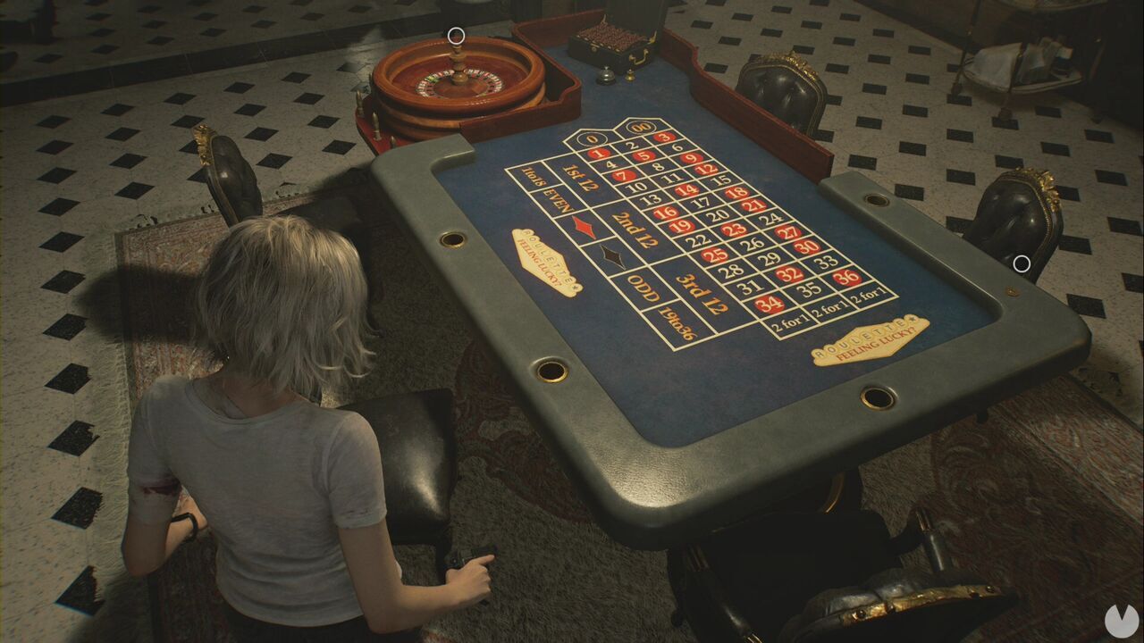 Resident Evil Requiem - Easter eggs, roulette wheel in the Game Room on the ground floor of the Patient Center