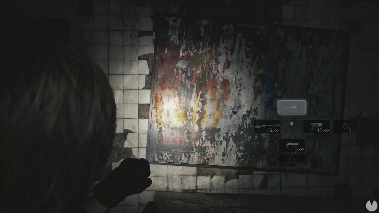 Resident Evil Requiem - Easter eggs, Wolf of the Battlefield poster on the subway platform in Resident Evil Requiem