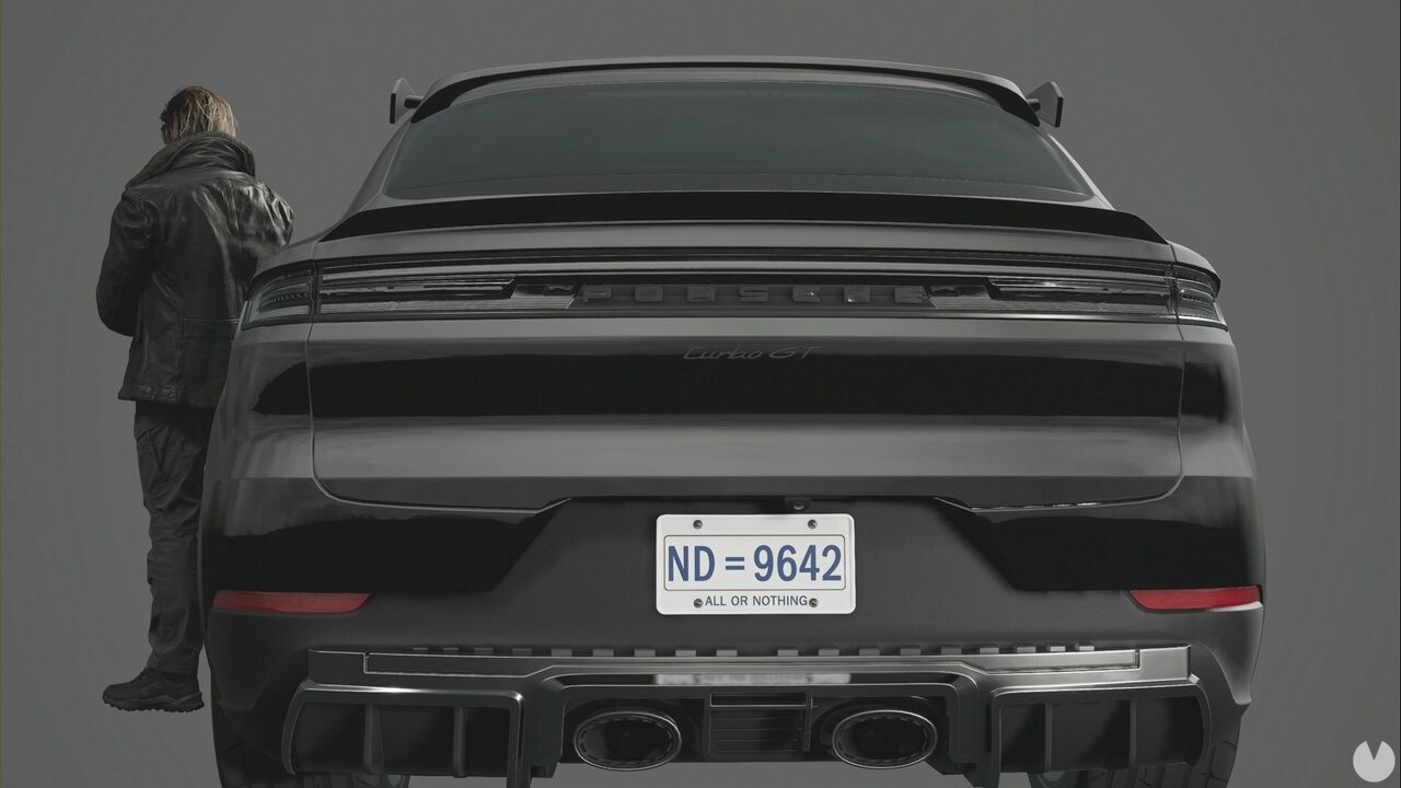 Resident Evil Requiem - Easter eggs, Leon's car model in the 3D Model Viewer, focusing on its license plate