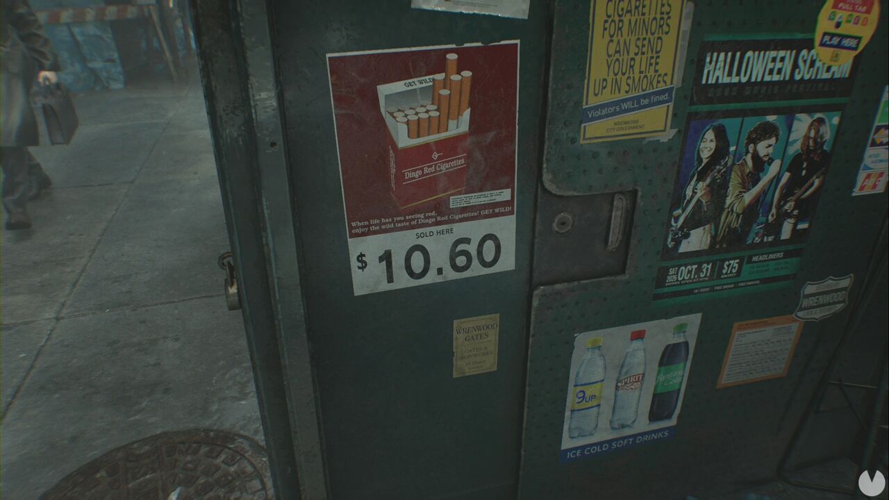 Resident Evil Requiem - Easter eggs, cigarette advertisement on one of the missing-person boards on Wrenwood Street