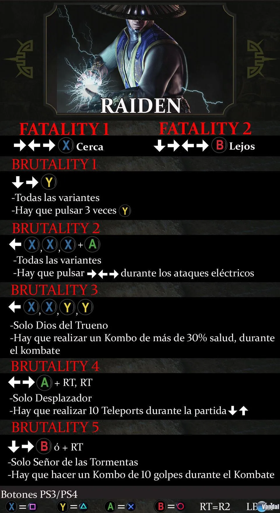 Mortal Kombat 9 Komplete Edition ( PS3 ) : Raiden ( Fatalities + X-RAY ) 