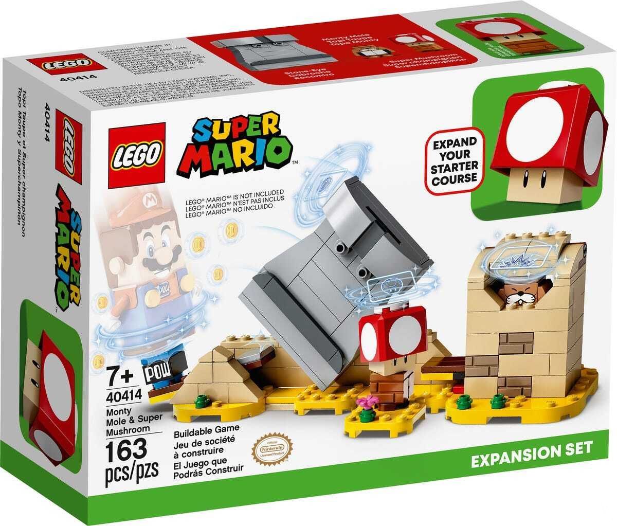 LEGO Super Mario: Así es su expansión Topo Monty y Superchampiñón